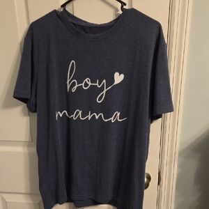 Blue 'Boy Mama' T-Shirt